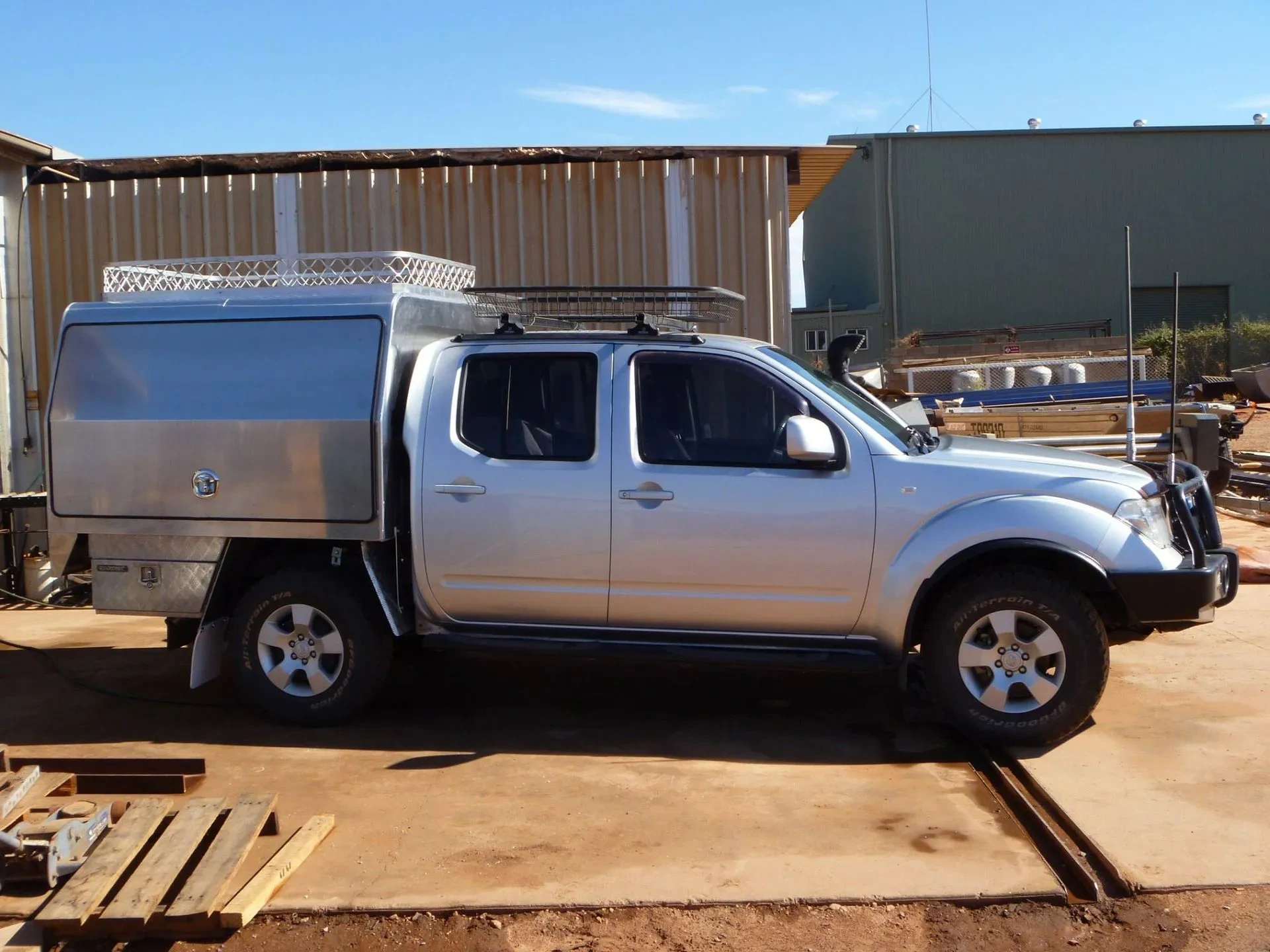 Welder at work in Mount Isa workshop
